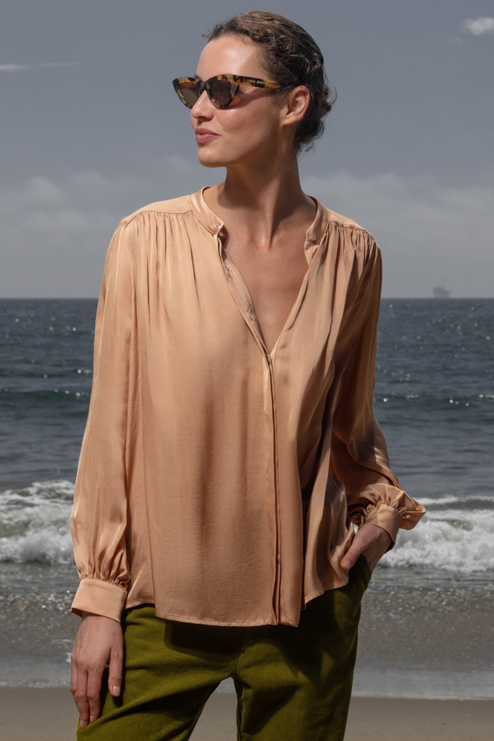 Farah Blouse - Toast - Heidi Merrick