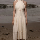 Ginger Dress - Ivory Linen - Heidi Merrick