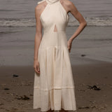 Ginger Dress - Ivory Linen - Heidi Merrick