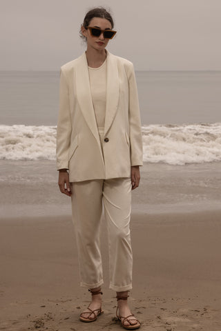 Zelda blazer - Ivory Silk Noil