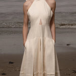 Ginger Dress - Ivory Linen - Heidi Merrick