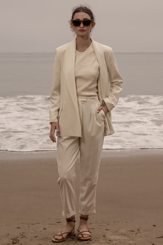 Zelda blazer - Ivory Silk Noil