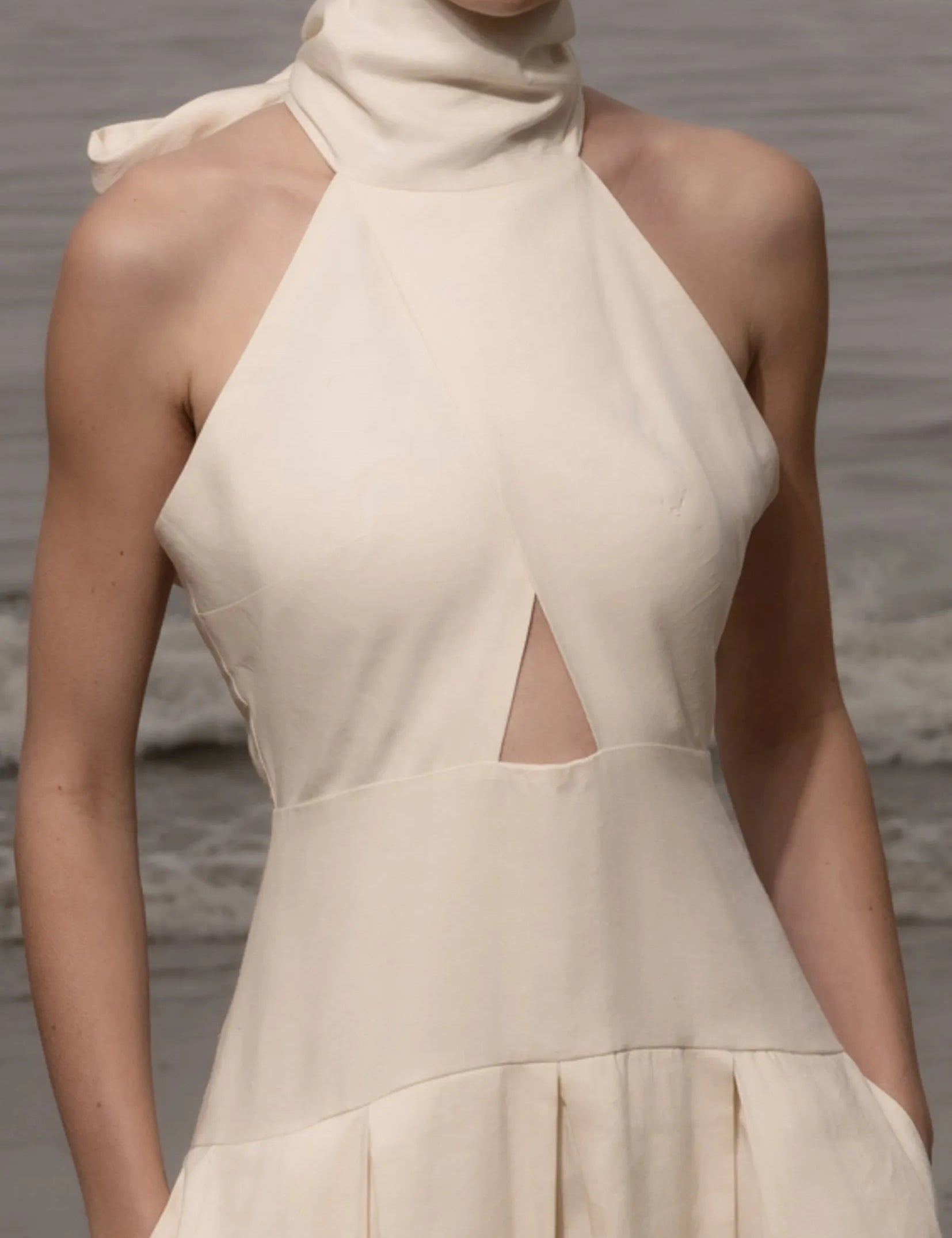 Ginger Dress - Ivory Linen - Heidi Merrick