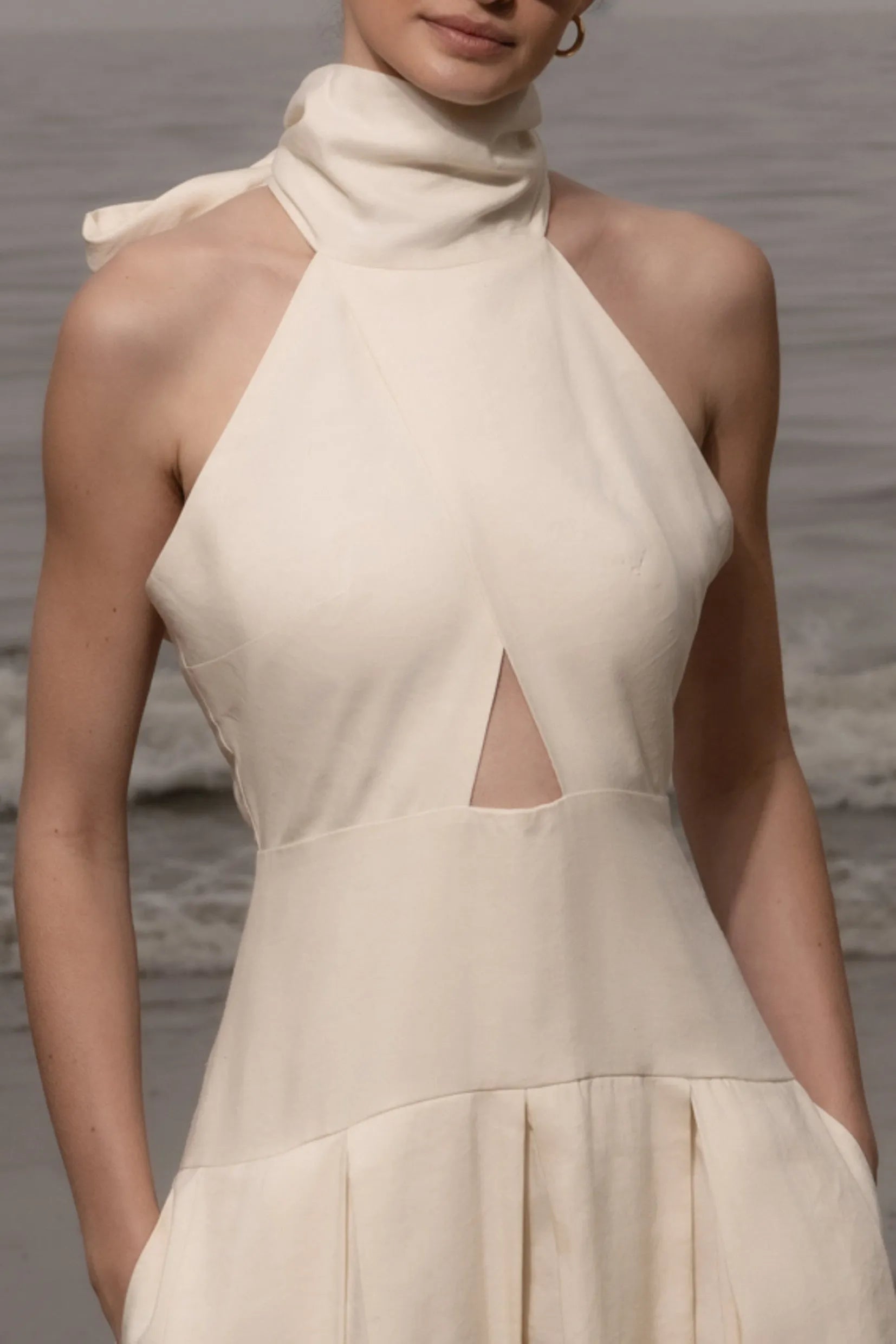 Ginger Dress - Ivory Linen - Heidi Merrick