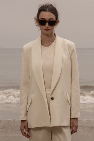 Zelda blazer - Ivory Silk Noil