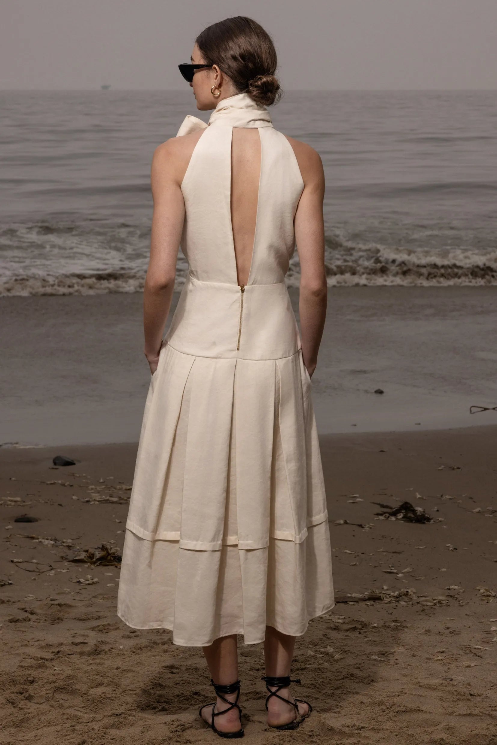 Ginger Dress - Ivory Linen - Heidi Merrick
