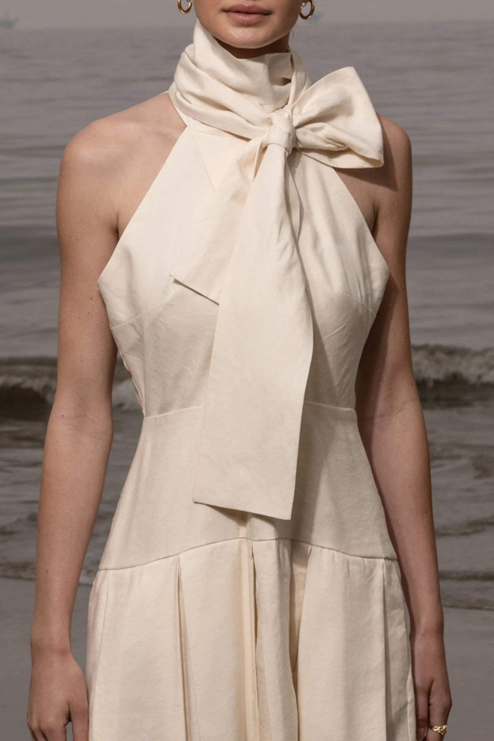 Ginger Dress - Ivory Linen - Heidi Merrick