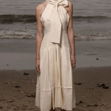 Ginger Dress - Ivory Linen - Heidi Merrick
