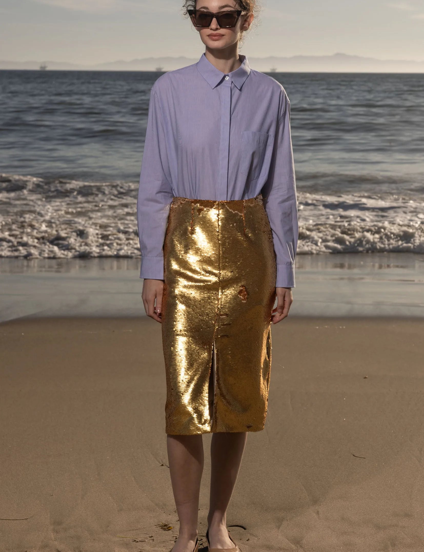 Ember Skirt - Santorini Gold - Heidi Merrick