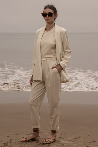 Zelda blazer - Ivory Silk Noil