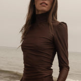Izzy Rashguard - Chocolate - Heidi Merrick