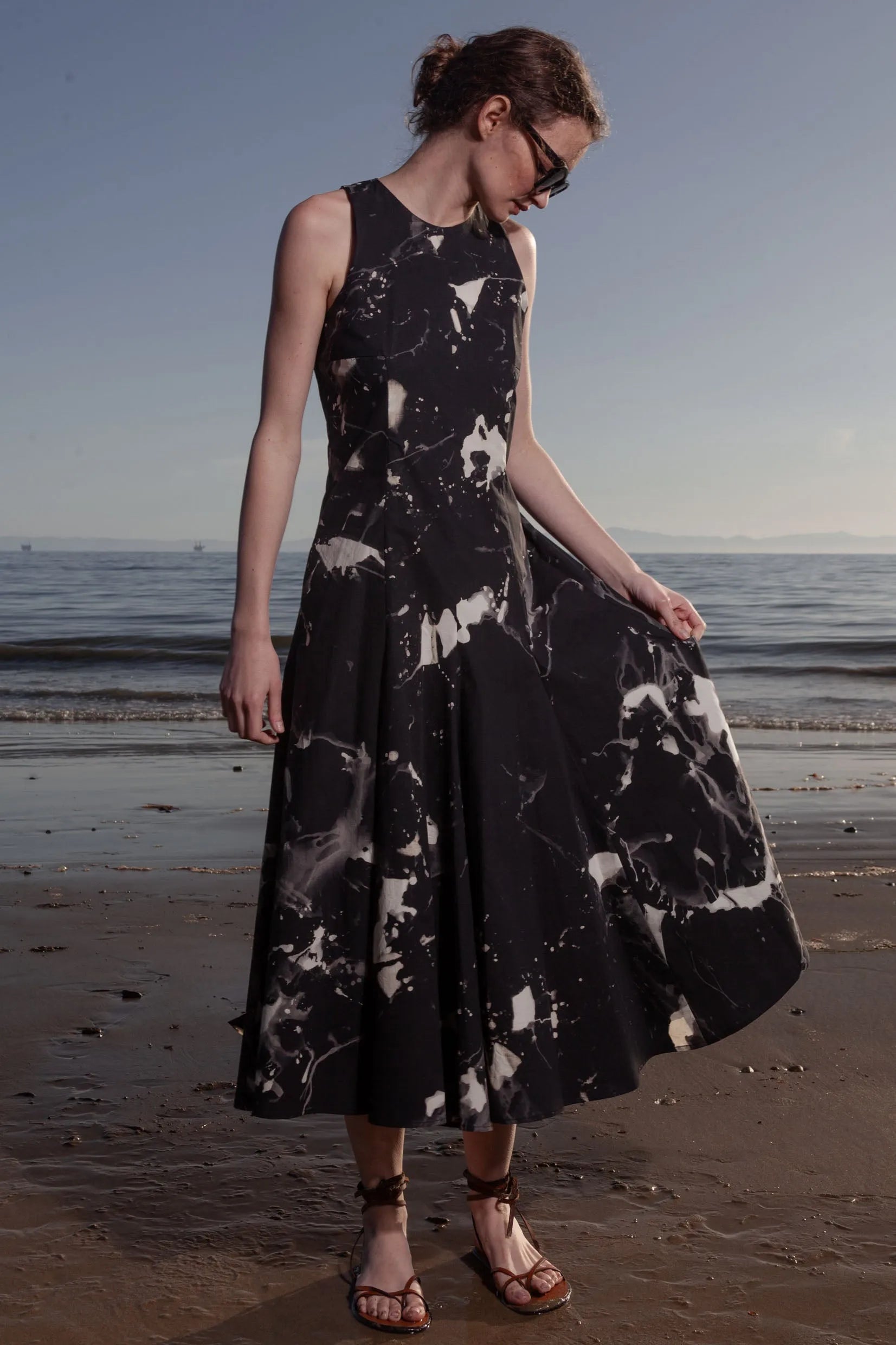 Lila Dress - Inghua Shirting - Heidi Merrick