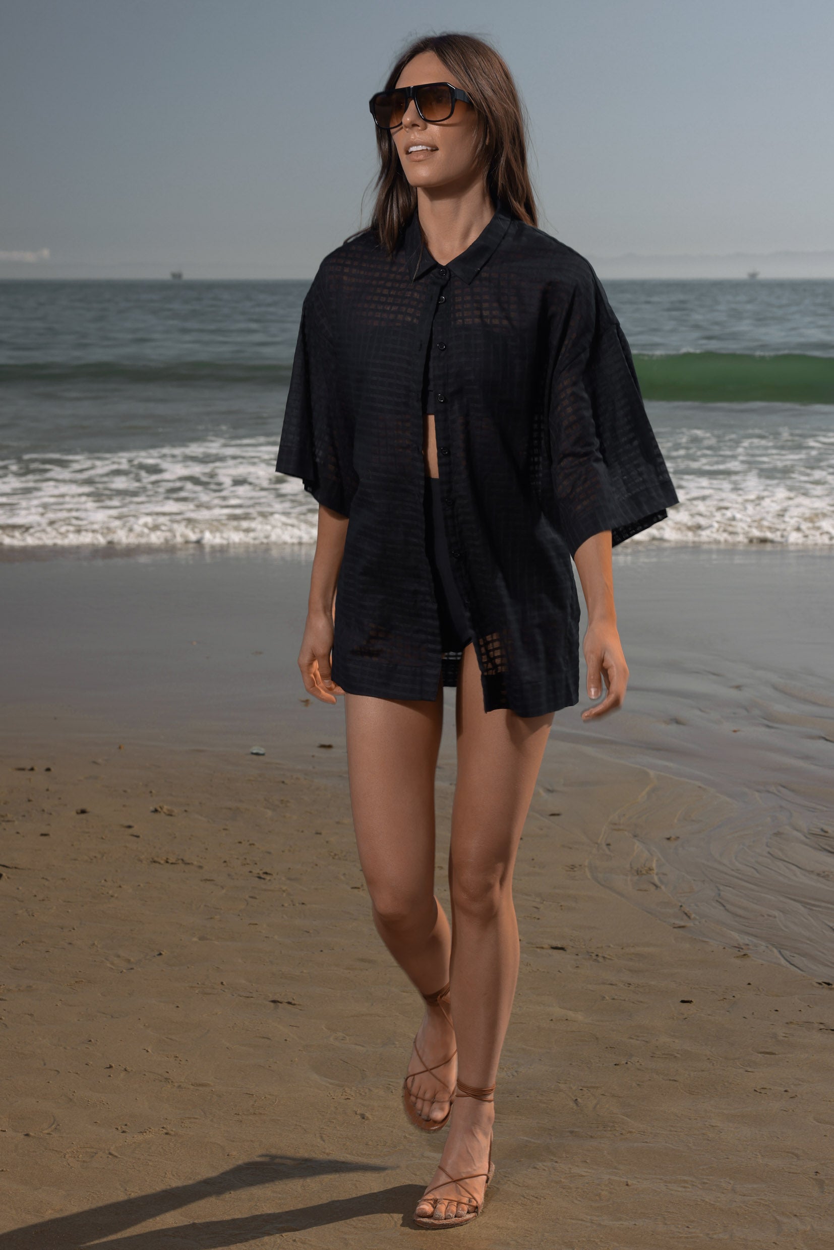 Aloha Shirt - Noir - Heidi Merrick