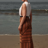 Geometry Skirt - Golden Moroccan Stripe