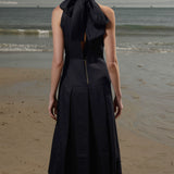 Ginger Dress - Noir Silk & Hemp - Heidi Merrick