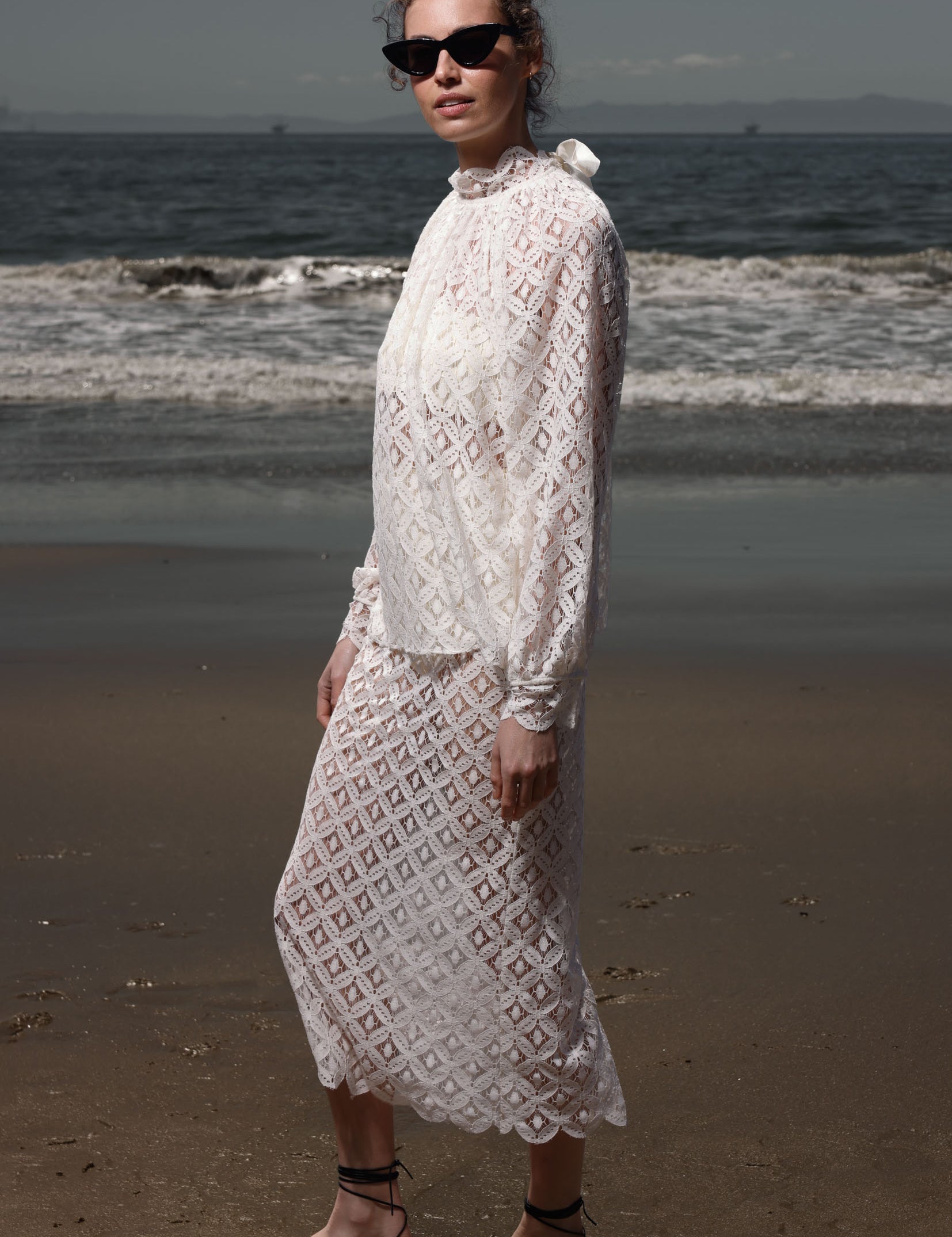 Tara Skirt - Clair de Lune Lace - Heidi Merrick