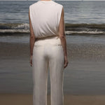Baptise Pant - Ivory Linen - Heidi Merrick