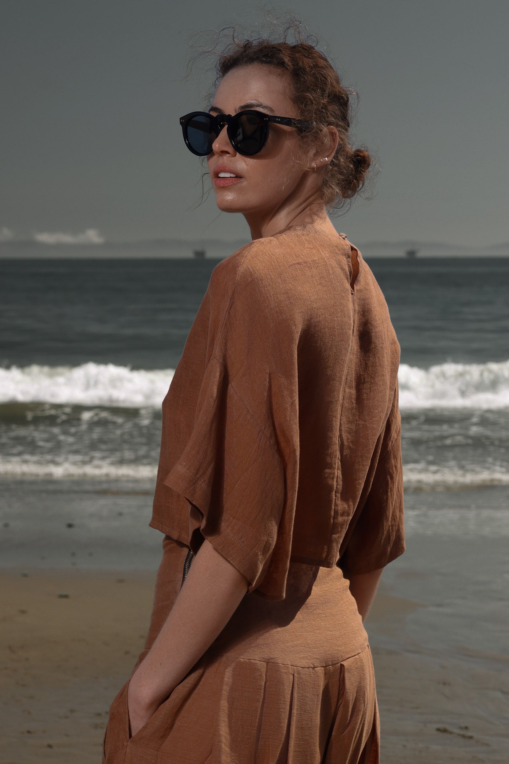 Mojave Top - Sunrise Tissue Linen - Heidi Merrick