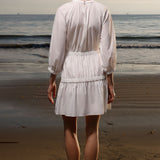 Brooke Dress - White Shirting - Heidi Merrick