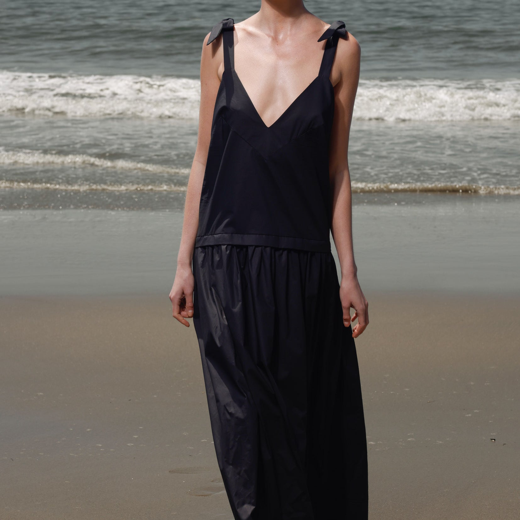 Ballerine Dress - Black Shirting - Heidi Merrick