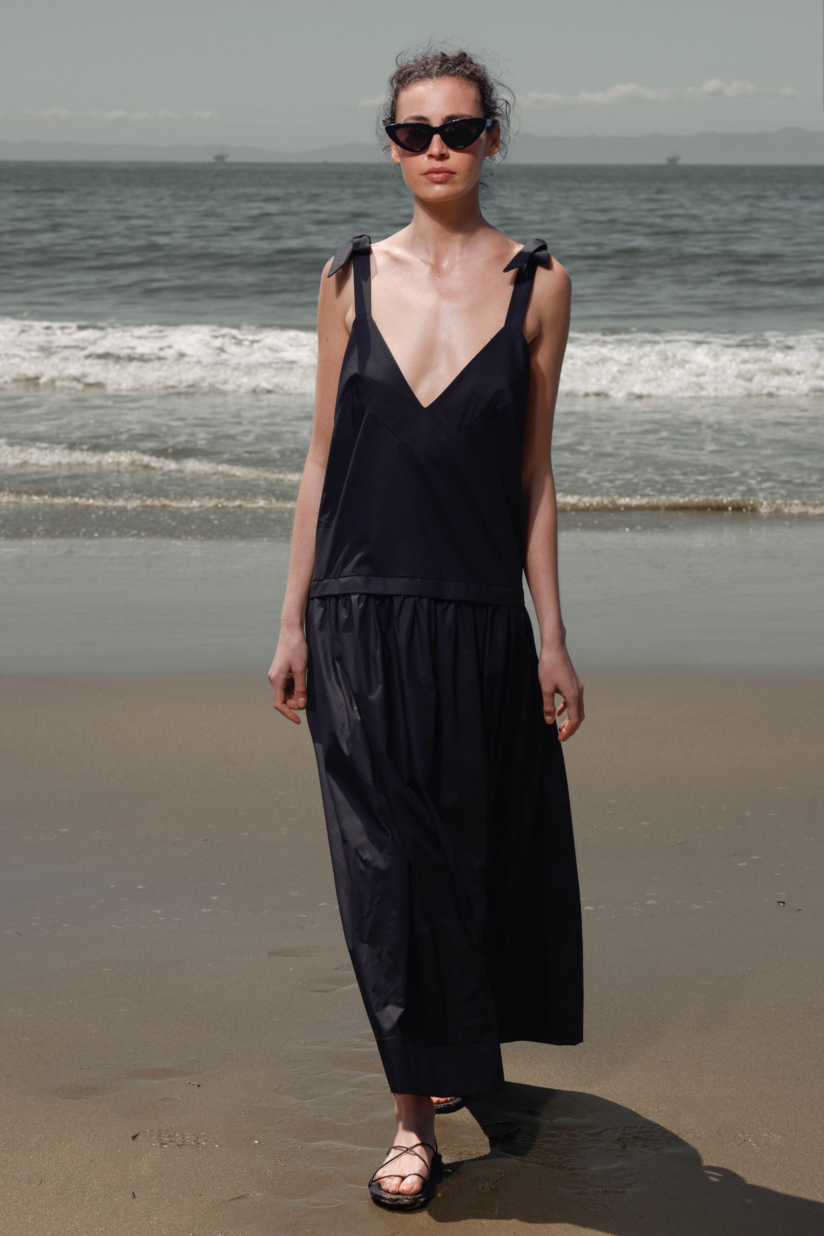 Ballerine Dress - Black Shirting - Heidi Merrick