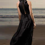 Nysa Dress - Black Linen - Heidi Merrick