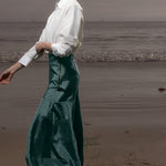 Gale Skirt - Stormy Blue Moire - Heidi Merrick