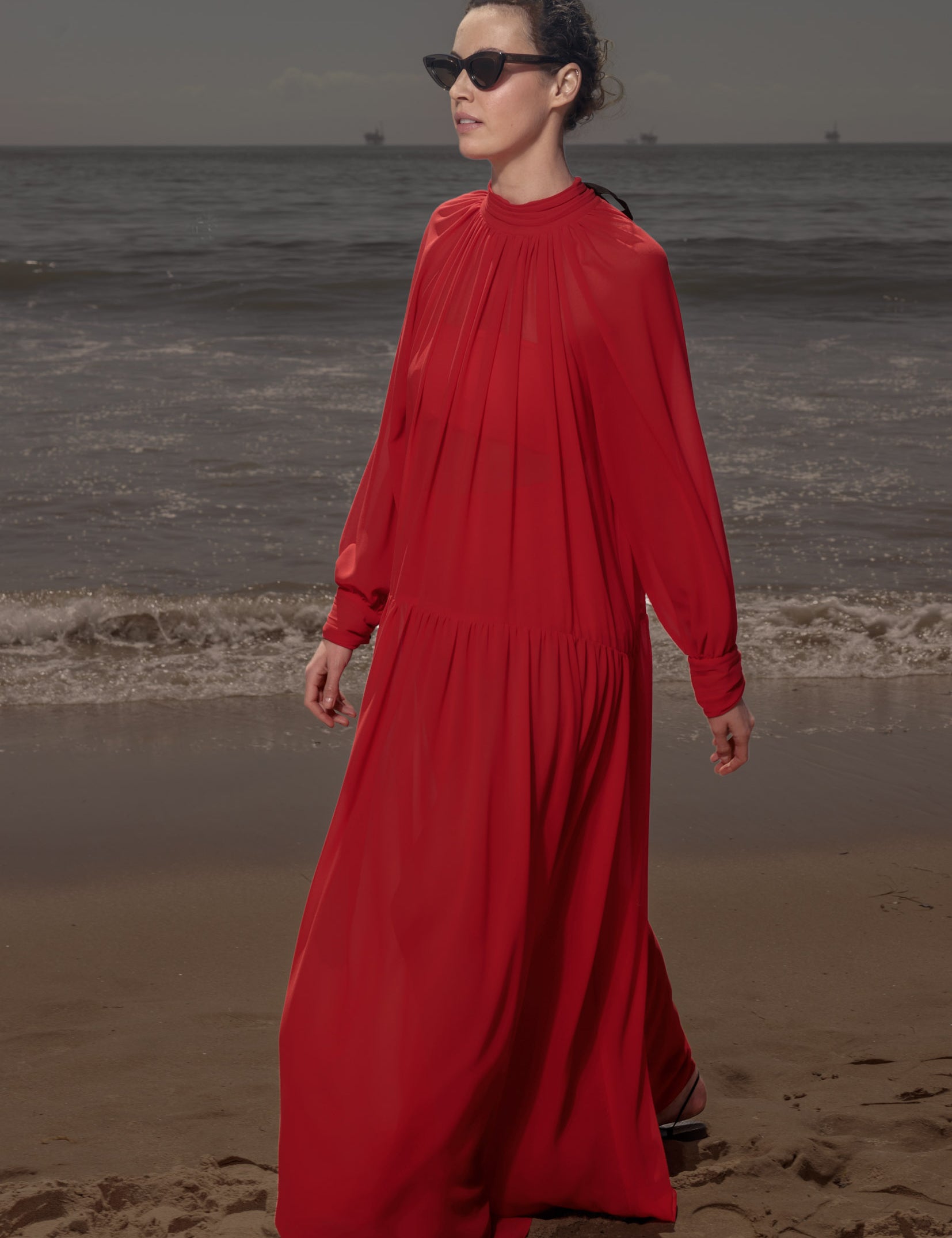 Gaia Dress - Vermilion - Heidi Merrick