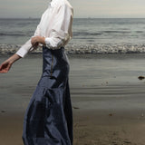 Gale Skirt - Blue Moire - Heidi Merrick