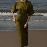 Fauna Dress - Black Linen - Heidi Merrick