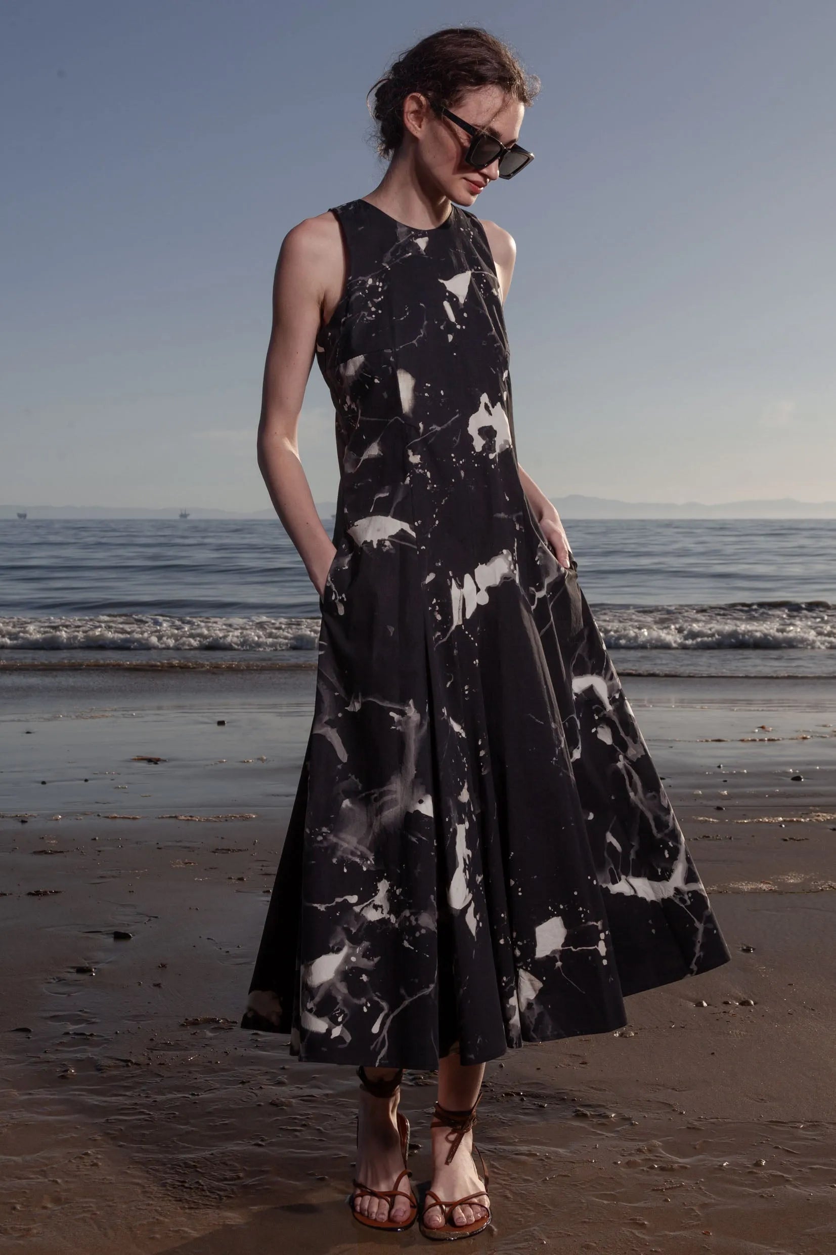 Lila Dress - Inghua Shirting - Heidi Merrick