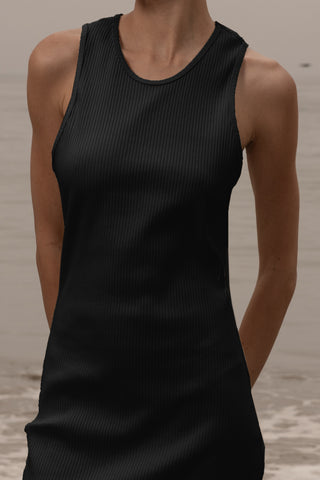 Stone Tank Dress - Black