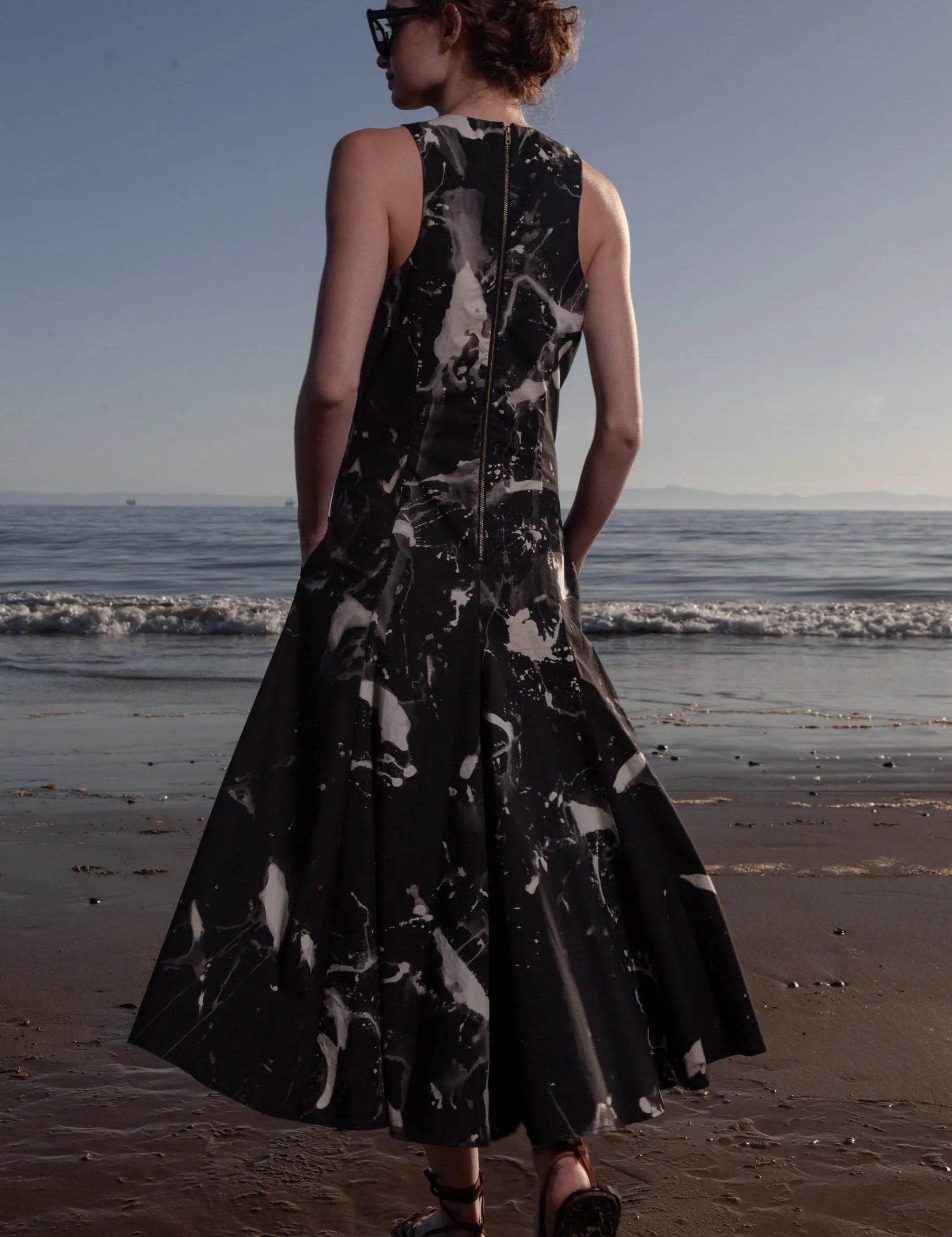 Lila Dress - Inghua Shirting - Heidi Merrick