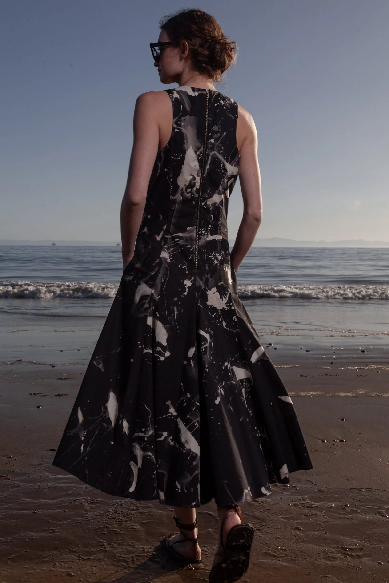 Lila Dress - Inghua Shirting - Heidi Merrick