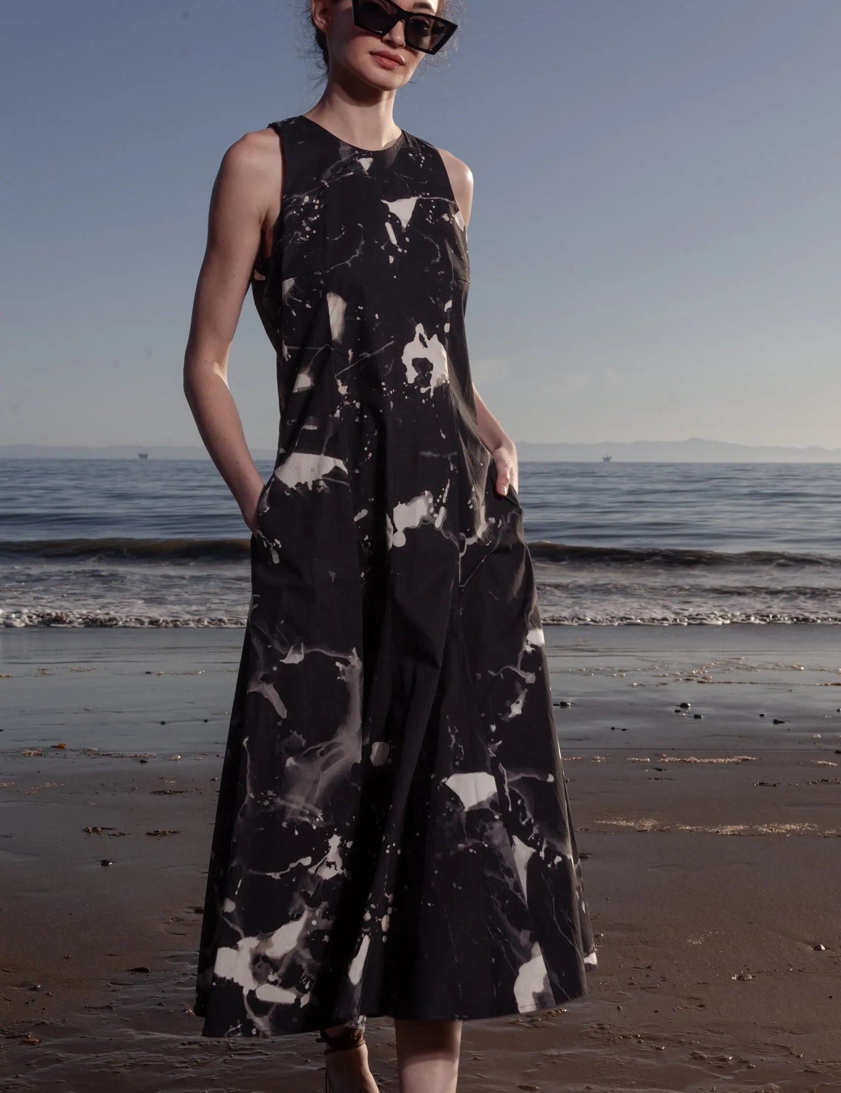 Lila Dress - Inghua Shirting - Heidi Merrick