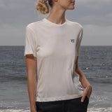 70's SRF LA Slim Tee - Navy Embroidered - Heidi Merrick