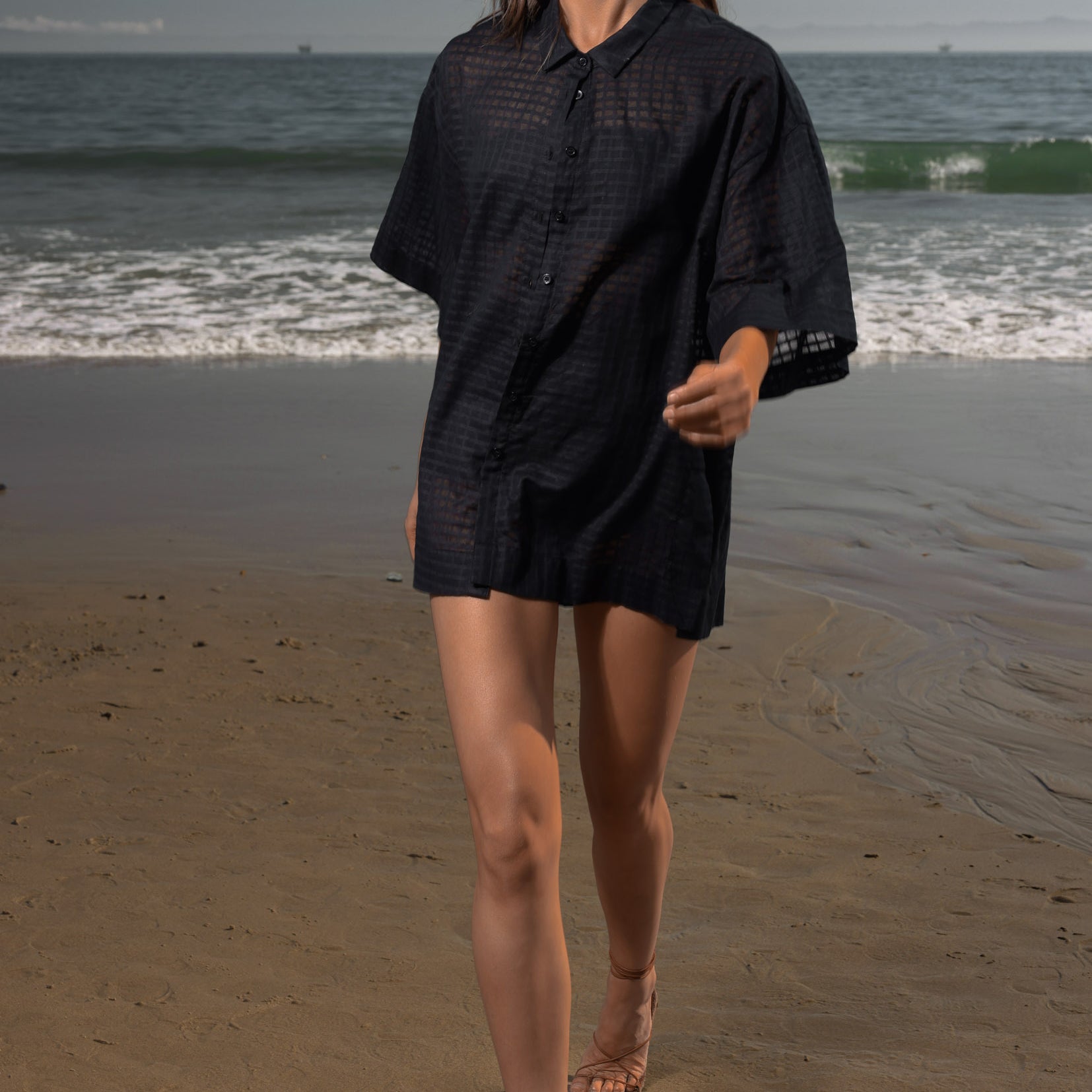 Aloha Shirt - Noir - Heidi Merrick