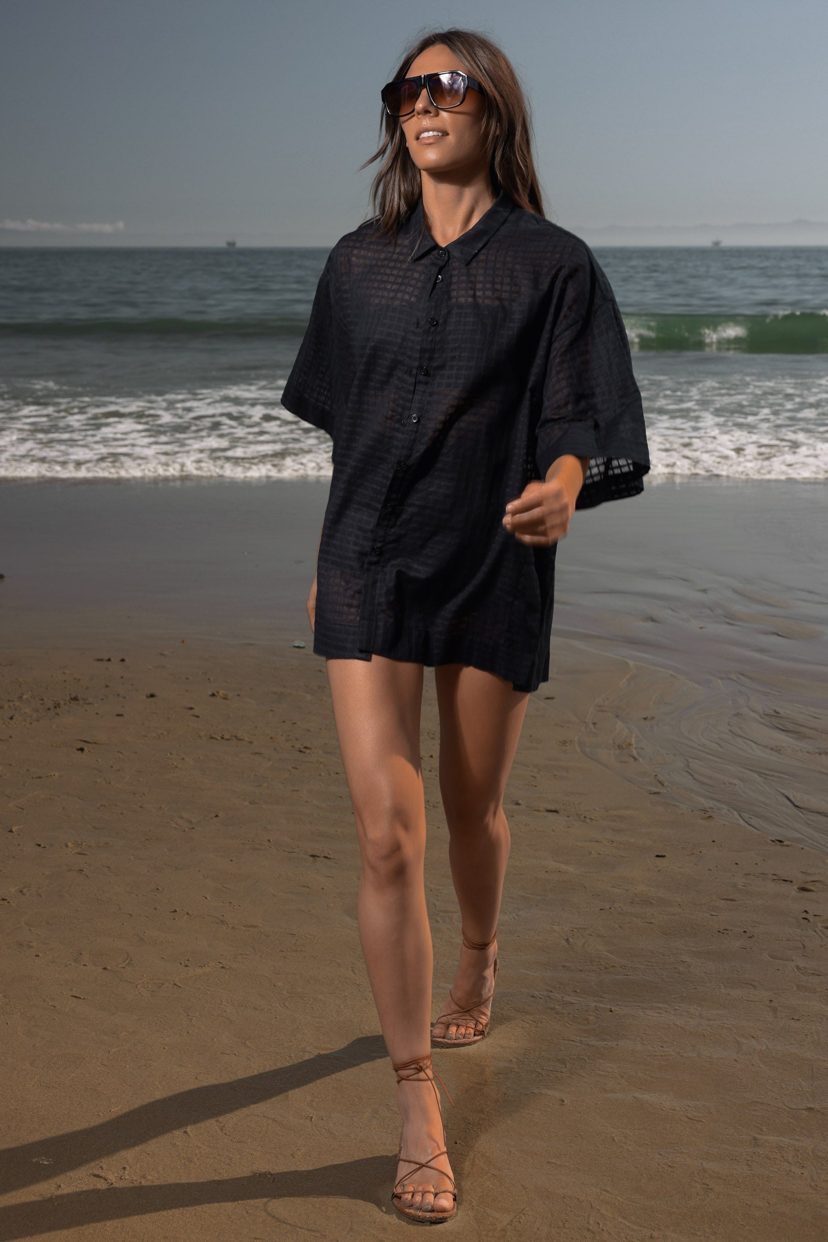Aloha Shirt - Noir - Heidi Merrick