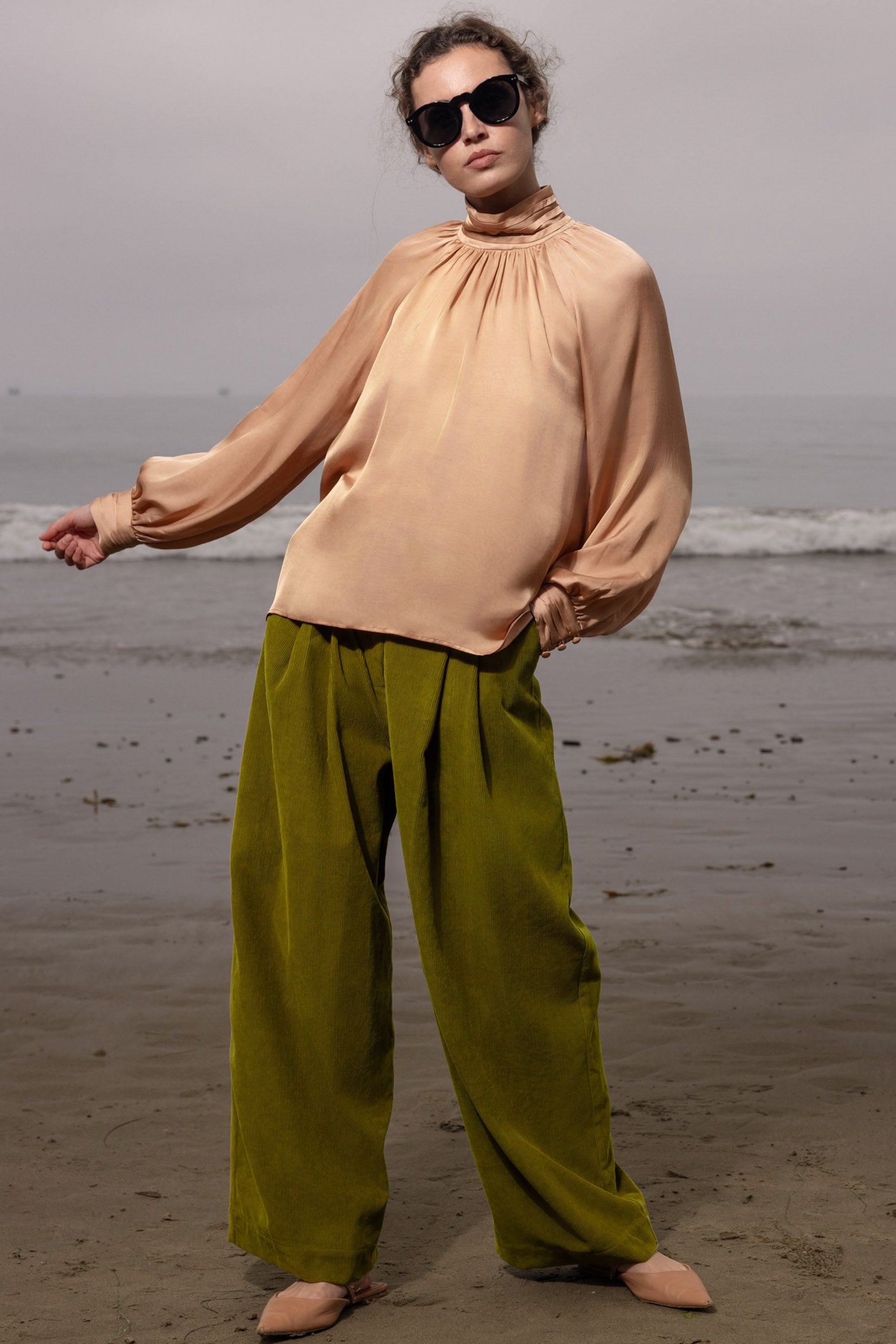 Chaplin Pant - Frog Corduroy - Heidi Merrick