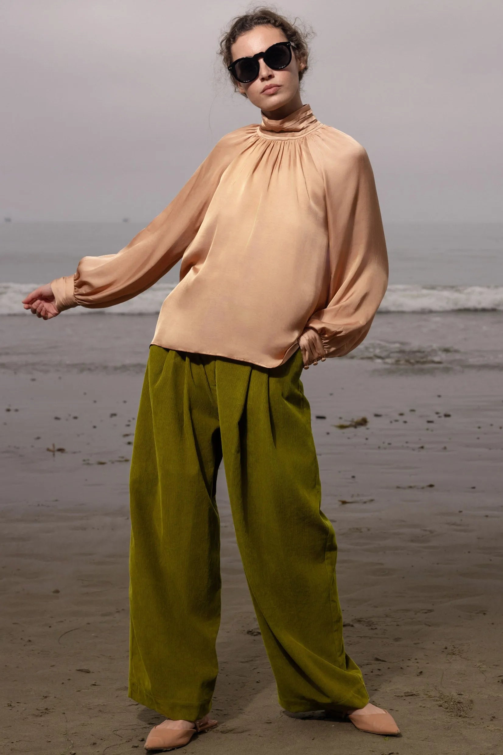 Chaplin Pant - Frog Corduroy - Heidi Merrick