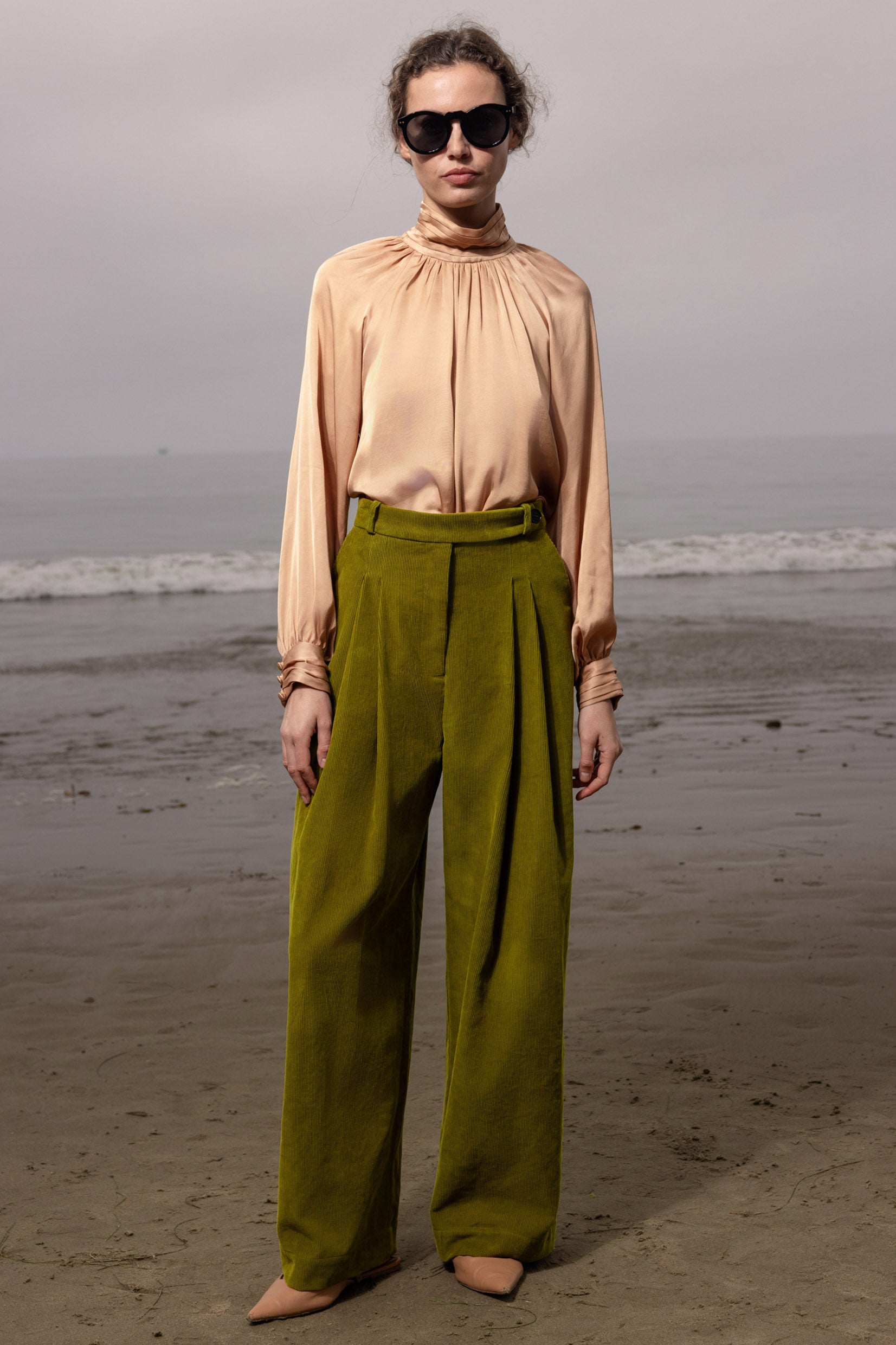 Chaplin Pant - Frog Corduroy - Heidi Merrick