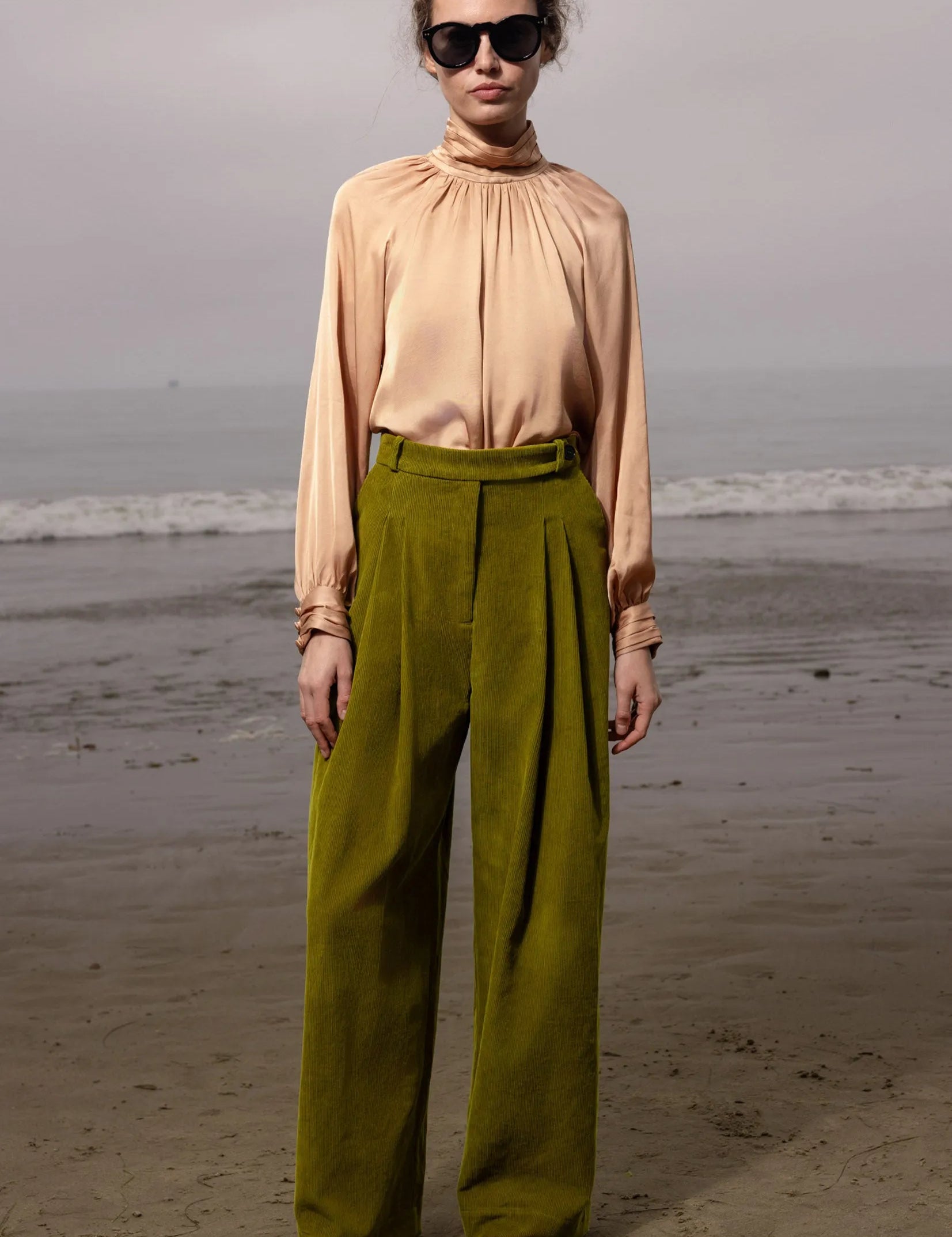 Chaplin Pant - Frog Corduroy - Heidi Merrick