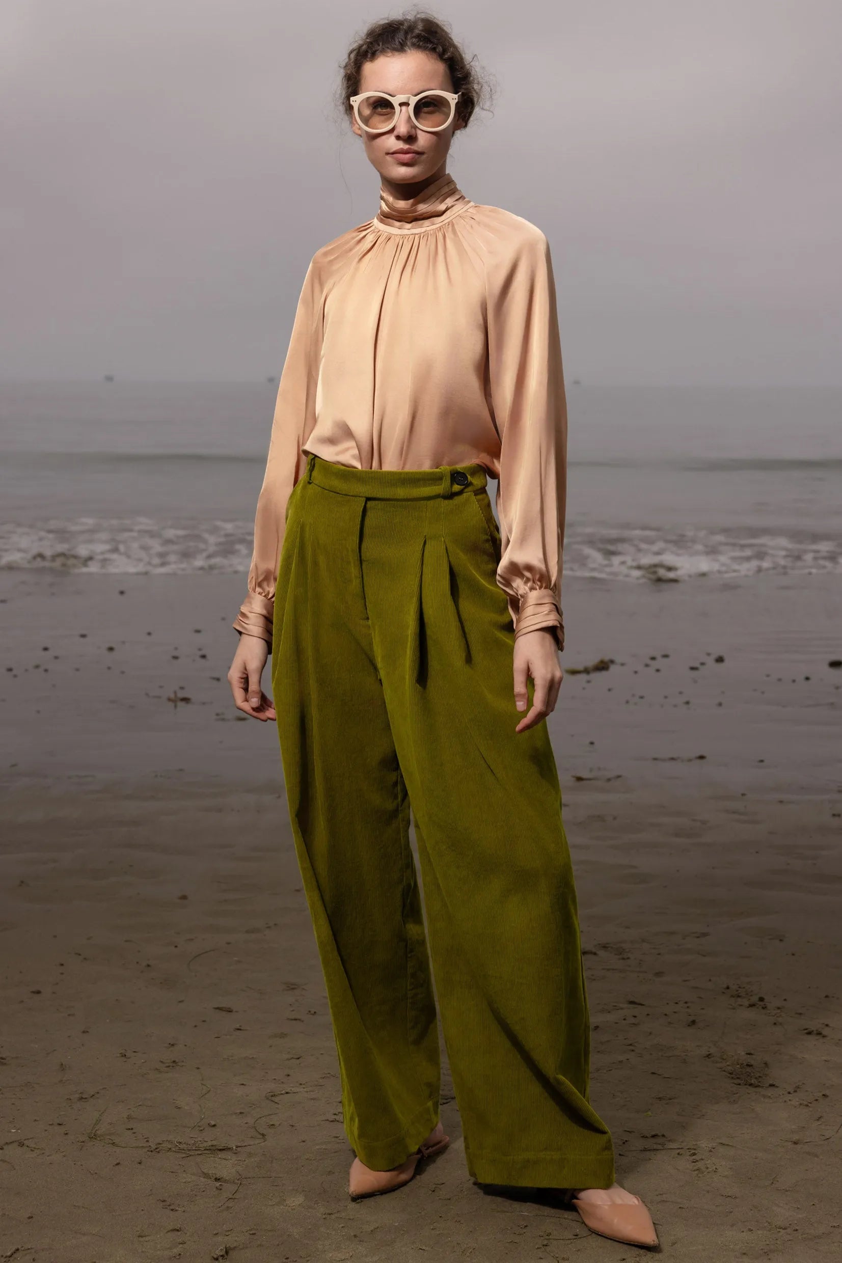 Chaplin Pant - Frog Corduroy - Heidi Merrick