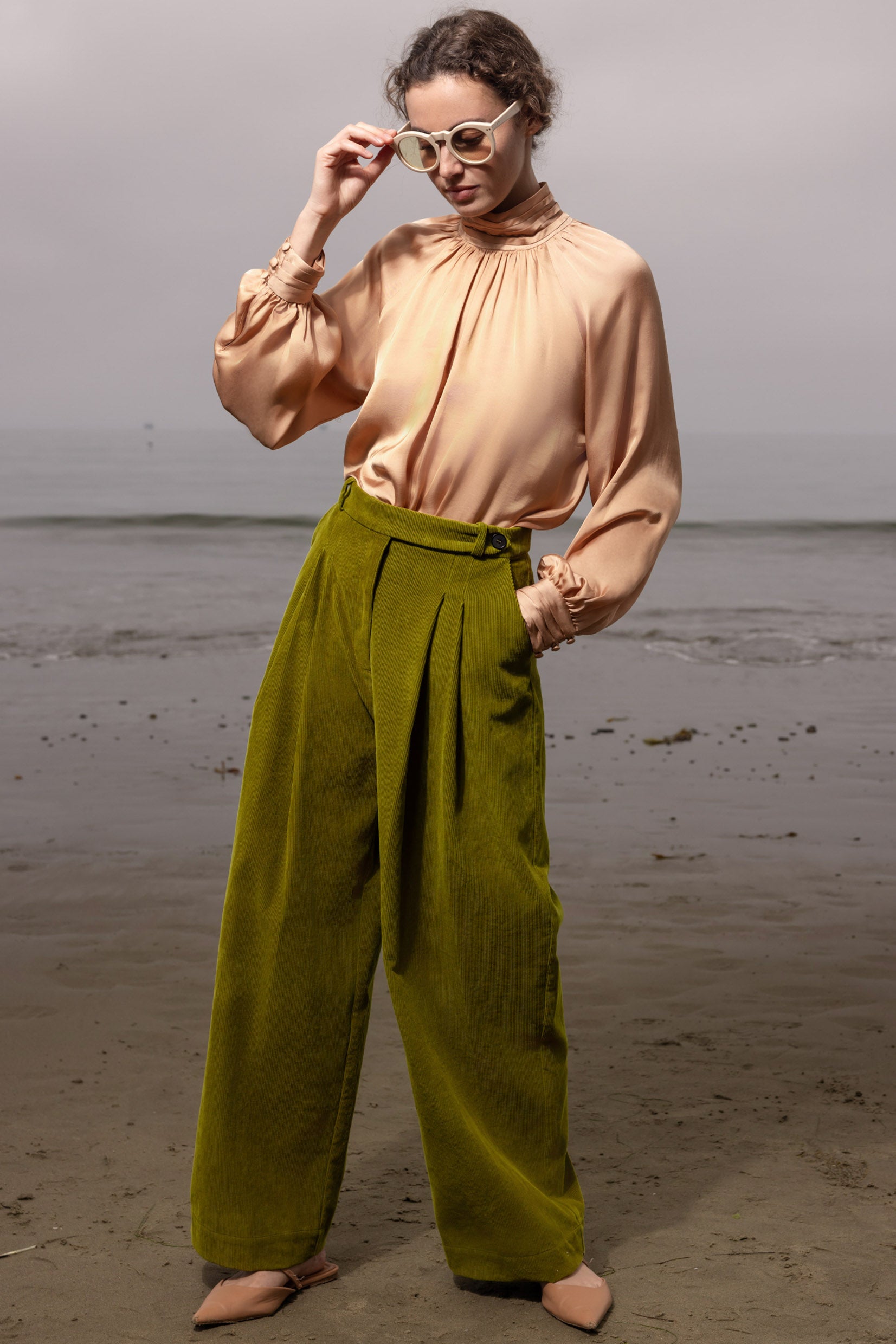 Chaplin Pant - Frog Corduroy - Heidi Merrick