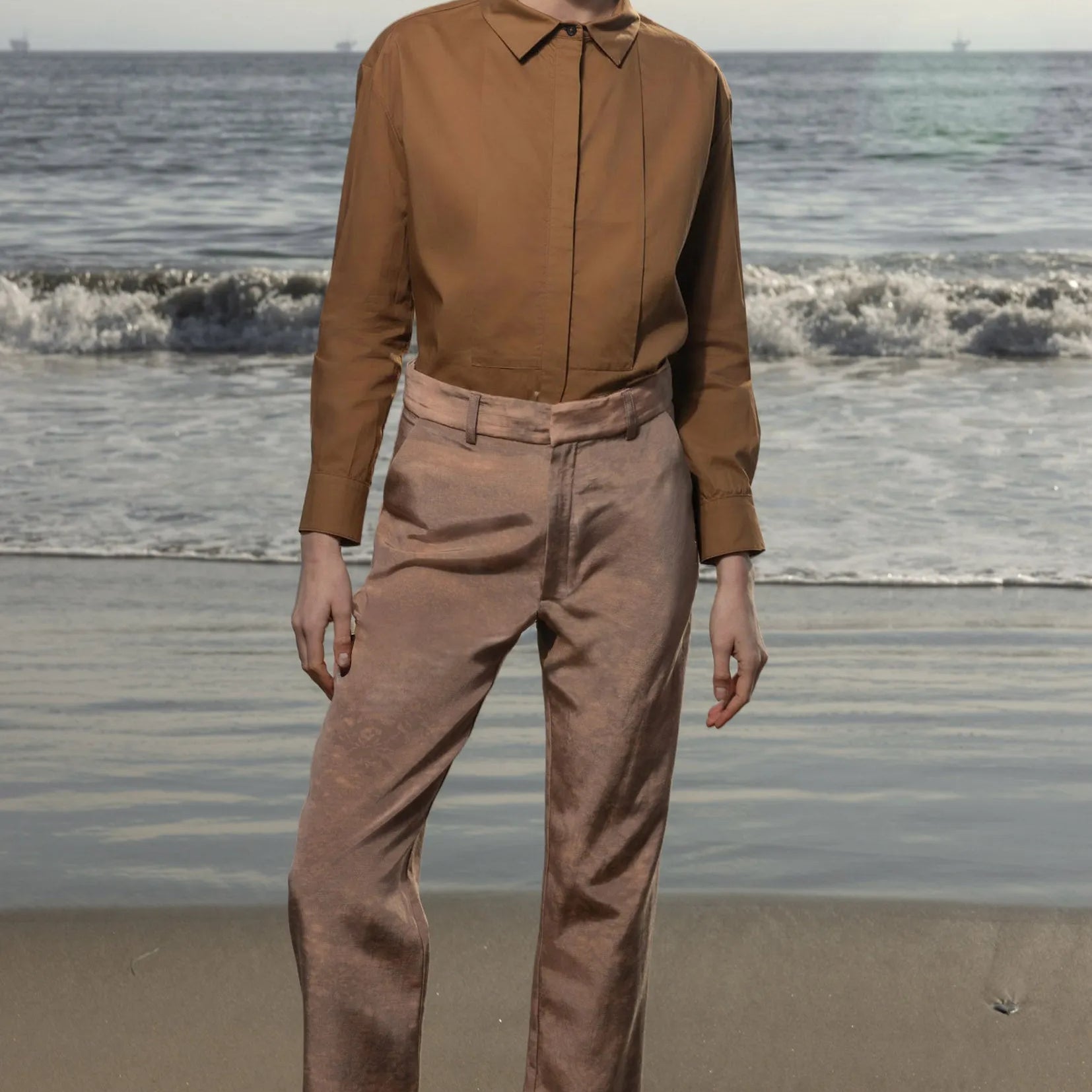 Bruno Pant - Rose Lace Moire - Heidi Merrick