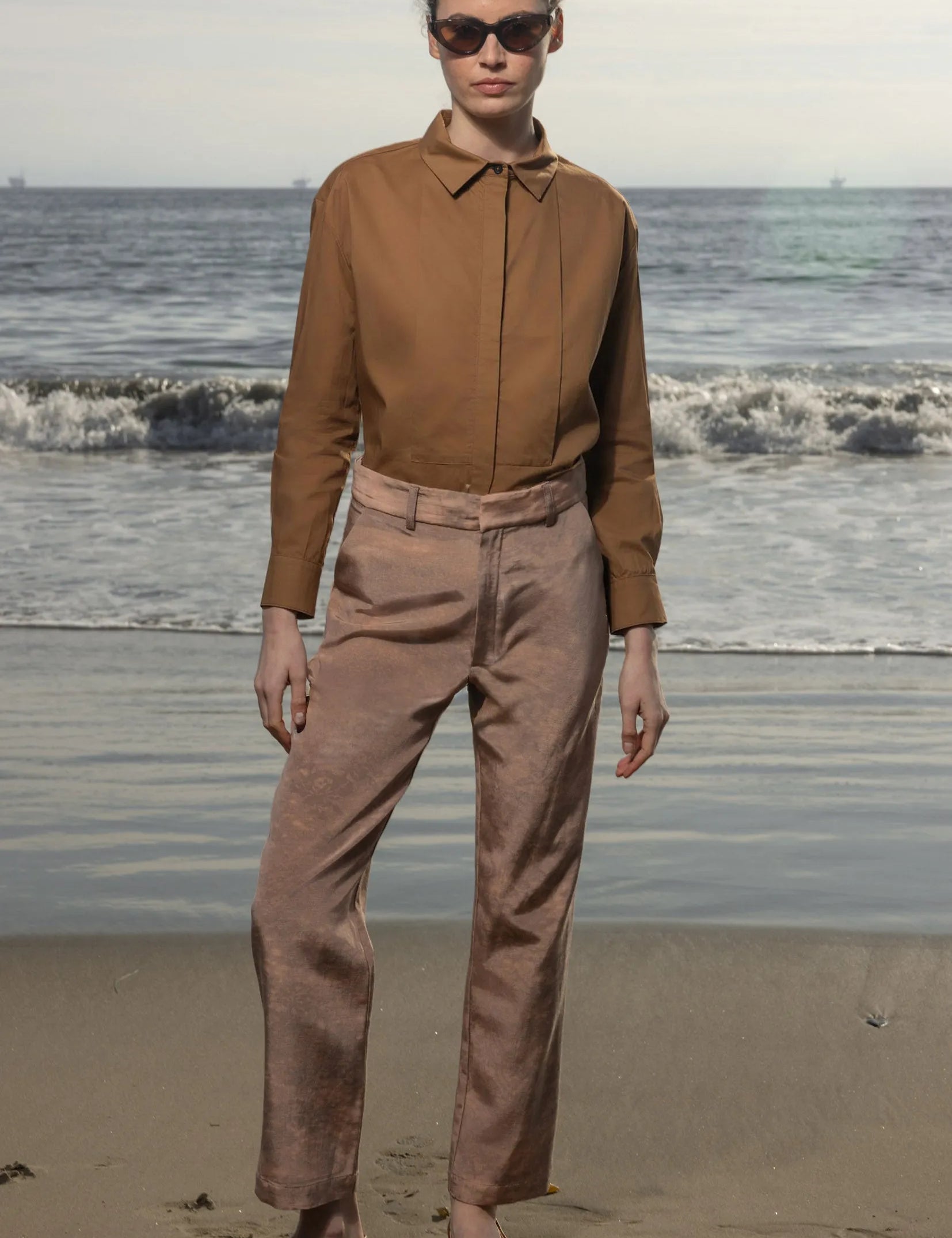 Bruno Pant - Rose Lace Moire - Heidi Merrick