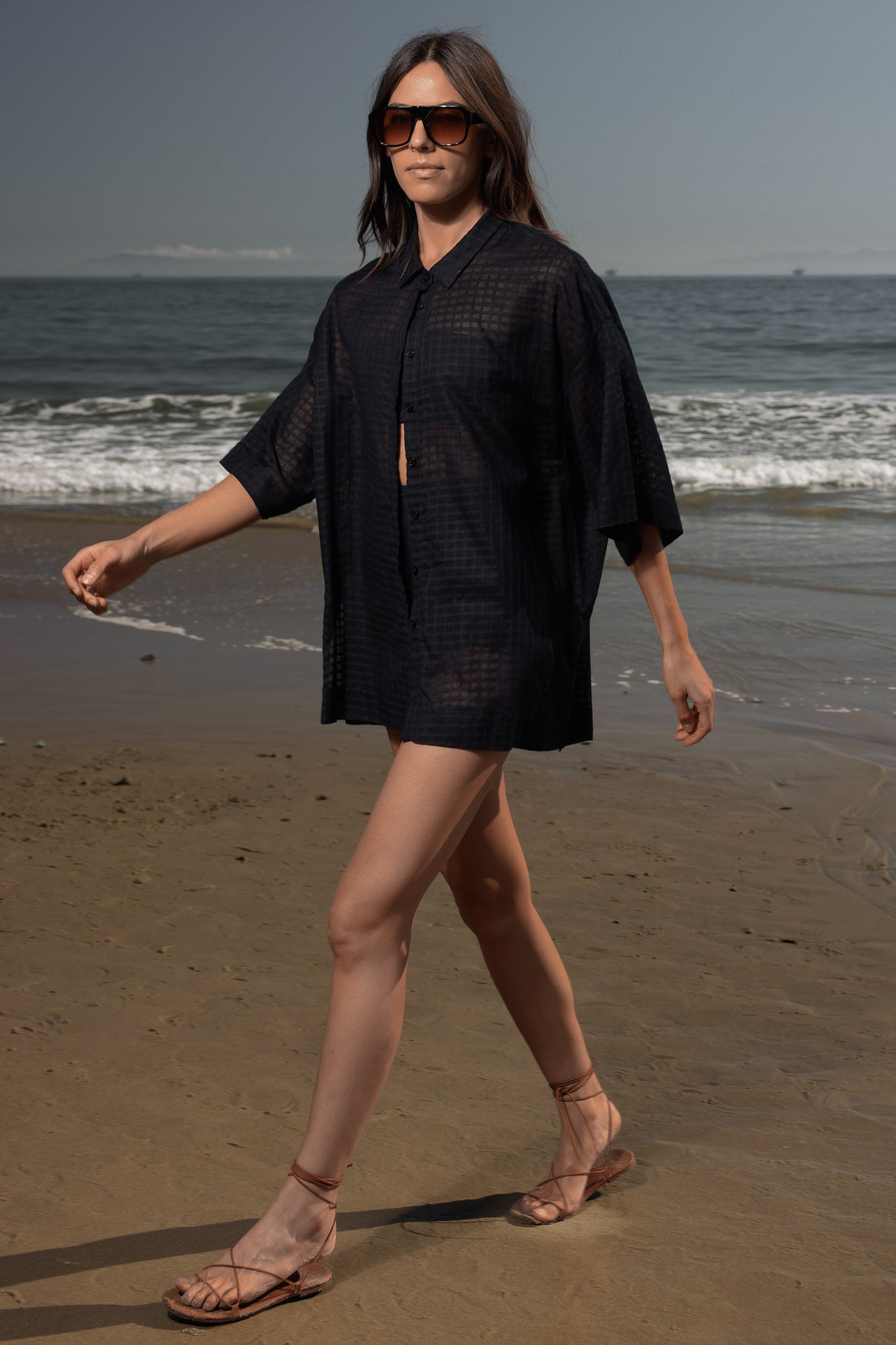 Aloha Shirt - Noir - Heidi Merrick