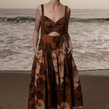 Calvi Dress - Chalked Palm - Heidi Merrick
