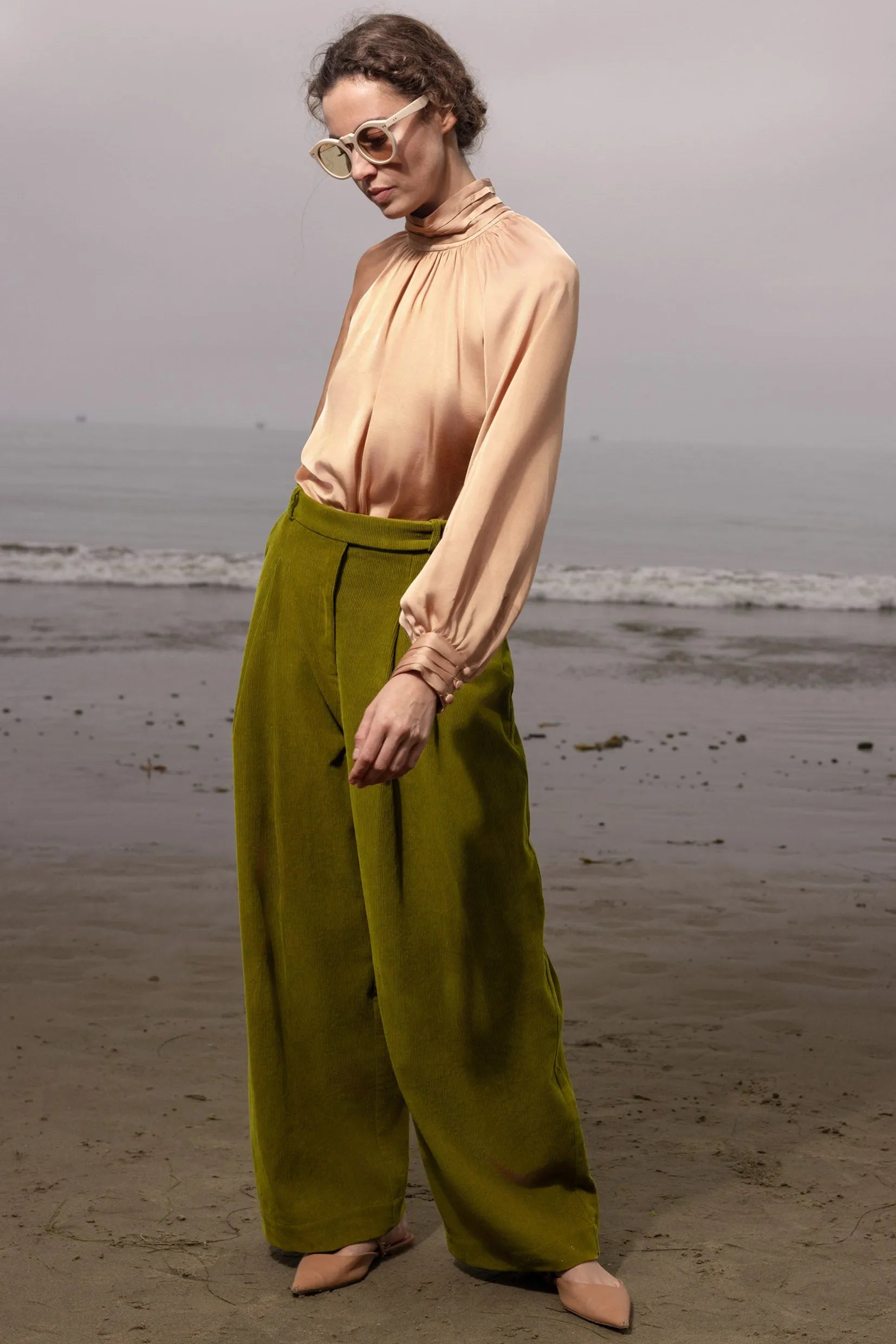 Chaplin Pant - Frog Corduroy - Heidi Merrick