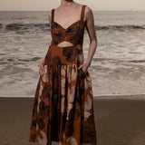 Calvi Dress - Chalked Palm - Heidi Merrick